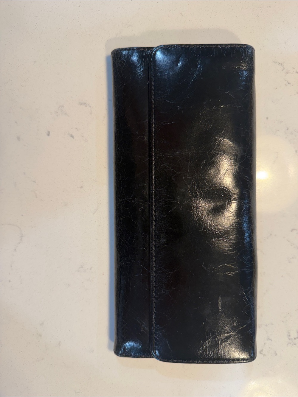 HOBO Black Leather Long Wallet